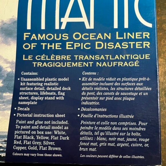 Revell Monogram Titanic 1998 #445 Famous Ocean Liner Of The Epic Disaster 1:570 - Picture 2 of 4